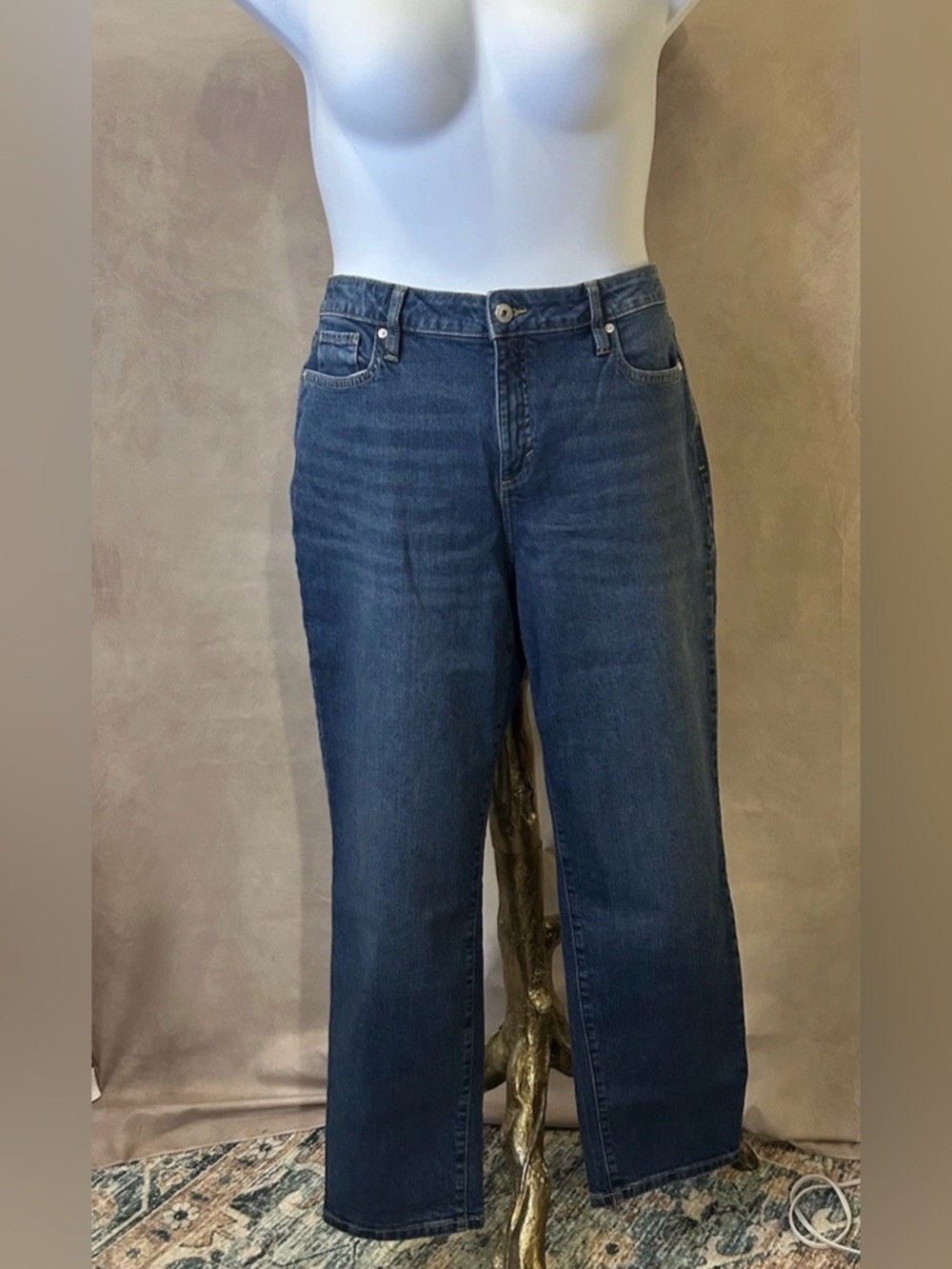 NWT Style & Co Girlfriend Slimming Pocket Mid Rise Jeans Size 14